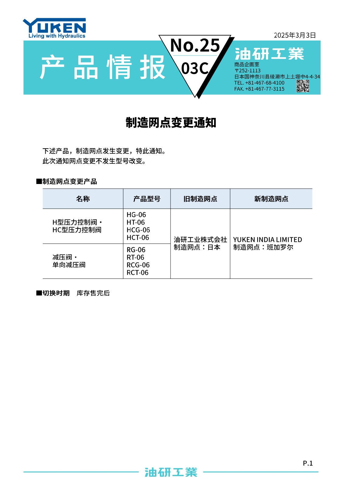 产品情报